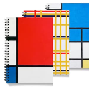 Bauhaus Notebook Collection | Piet Mondrian Abstract Journal | A4, A5, Lined, Graph Paper