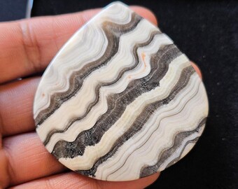 Natural Zebra Calcite Gemstone | Zebra Calcite Pear Cabochon | Loose Calcite Gemstone | Necklace for Jewelry | Wholesale Gemstone