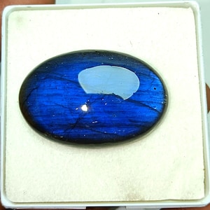 Very High Quality !! Full Purple Flashy Labradorite Cabochon, Hand Made Oval Shape Loose Gemstone Use For Her Size 35x23x7, 51.30.!!