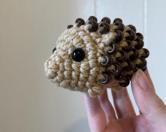 Crochet Fidget Hedgehog: Rolling Beads, Plush Stimming Toy
