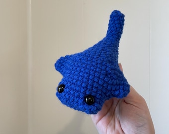 Crochet Manta Ray Plush: Ocean Creature Stuffed Animal