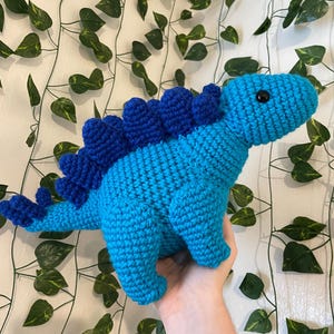 Stegosaurus Plushie | Crochet Stuffed Animal | Handmade Dinosaur Plush | Jurassic | Triassic | Cretaceous | Extinct | Fossil | Paleontology