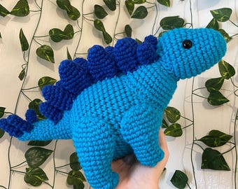 Stegosaurus Plushie | Crochet Stuffed Animal | Handmade Dinosaur Plush | Jurassic | Triassic | Cretaceous | Extinct | Fossil | Paleontology