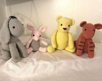 Crochet Winnie the Pooh Nursery Decor: Handmade Plush Set