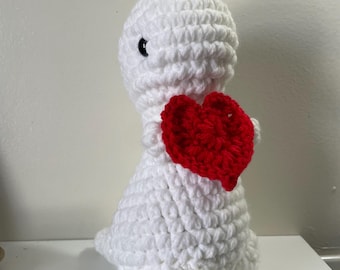 Heart T. Rex Plushie | Crochet Tyrannosaurus Rex Stuffed Animal | Valentine’s Day Gift | Love