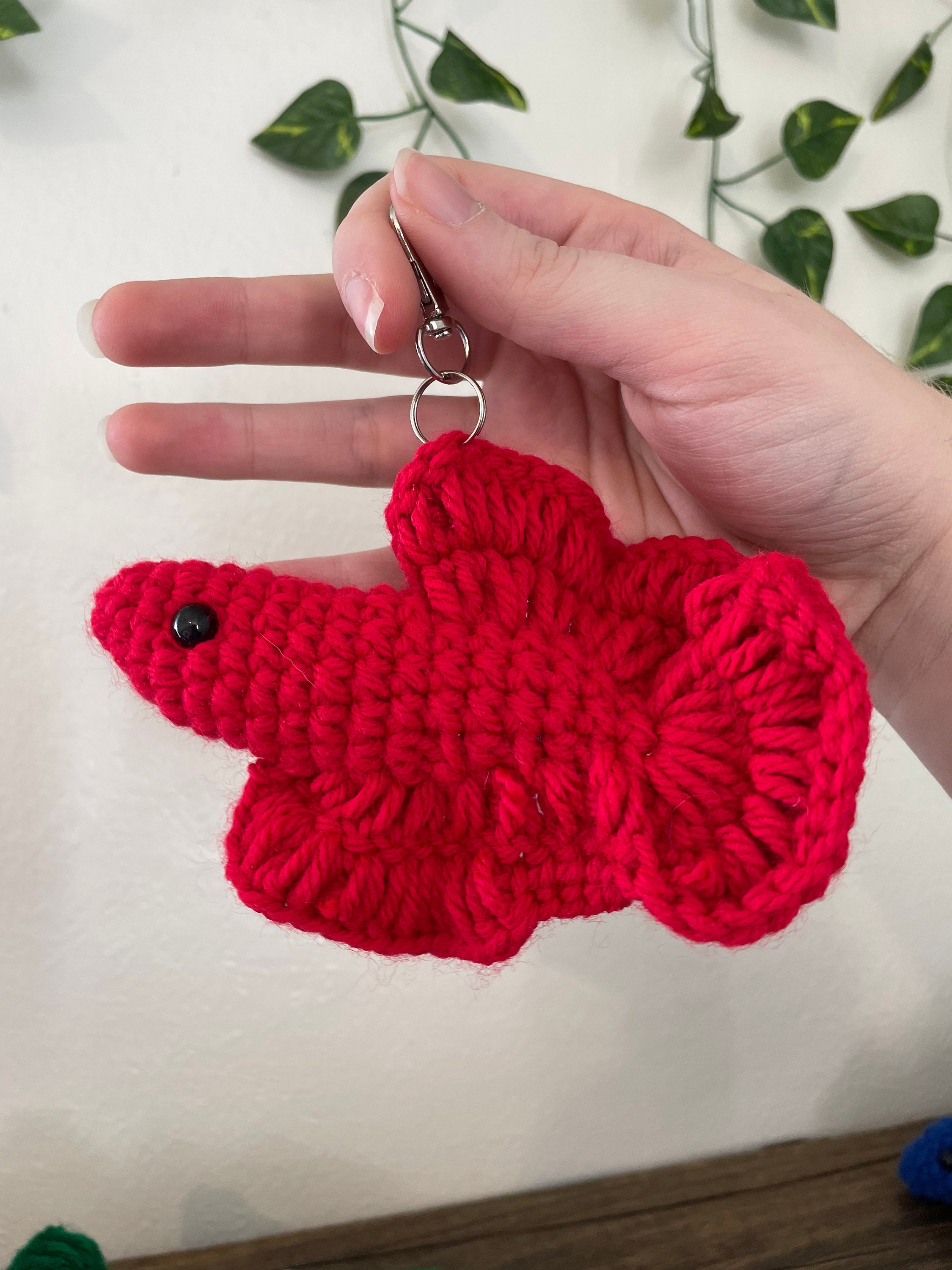 Crochet Betta Keychain | Ocean Animal Purse/backpack Charm | Handmade ...