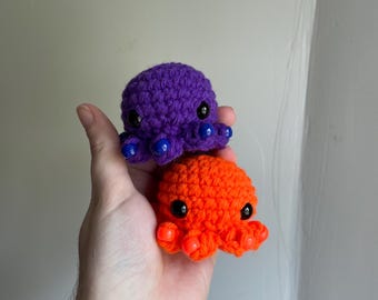 Crochet Fidget Octopus: Plushie Stimming Toy with Rolling Beads