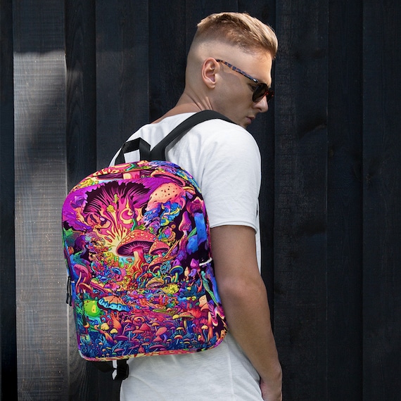 Vibrant Colorful backpack Colorful Bohemian Backpack, Vibrant Floral Bag for School  main image 4