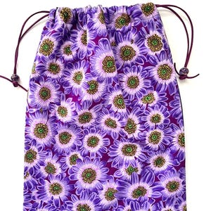 Kafee Fassett Fabric Shoe Bag 11.5 x 15 Inches Lined Travel Lingerie Storage Gift Utility    SUNNY SIDE UP