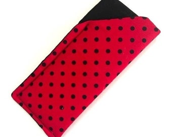 Eyeglass Case Reading/Sunglasses Padded Fabric  THE DOTTED LINE