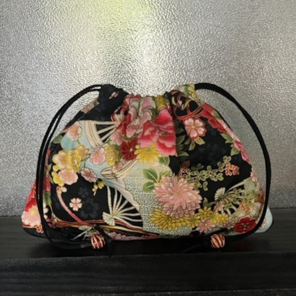 Japanese Fabric Bag Jewelry Gift Travel Cosmetic Make Up Coin Pouch  IMPERIAL GARDEN