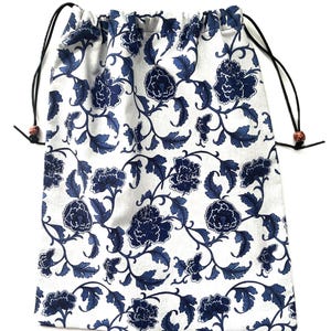 Shoe Bag 12 x 15 Inches Lined Lingerie Gift Storage Utility Bag   GOING BLUE