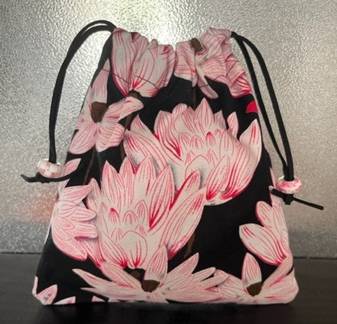 Japanese Fabric Bag Gift Jewelry Travel Cosmetic Money Coin Dice Bag PINK FROSTING Etsy