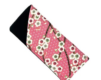 Japanese Fabric Soft Eyeglass Case Reading/Sunglasses Padded Fabric  BRANCHING OUT