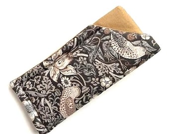 William Morris Fabric Eyeglasses Case Reading/Sunglasses Padded Fabric    THE THIEF