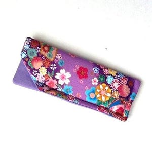 Soft Eyeglass Case Reading/ Sunglasses Padded Fabric  THE PLUM LUCKY