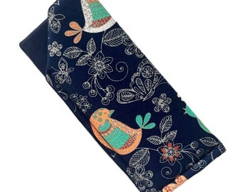 Soft Eyeglass Case Fabric Padded Reading / Sunglasses Case    TWEET FOR TWO