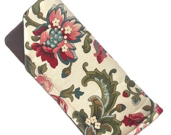 Estuche blando para gafas de lectura/sol acolchado con espuma TEA ROSE TAPESTRY