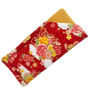 Japanese Fabric Eyeglass Case Reading/Sunglasses Foam Padded       TAKE A BOW