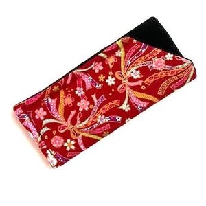 Japanese Fabric Glasses Case Reading/Sunglasses Padded Fabric    ALL TIED UP