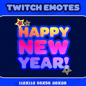 Happy New Year Emote - Twitch Discord Youtuber Emote for Streaming