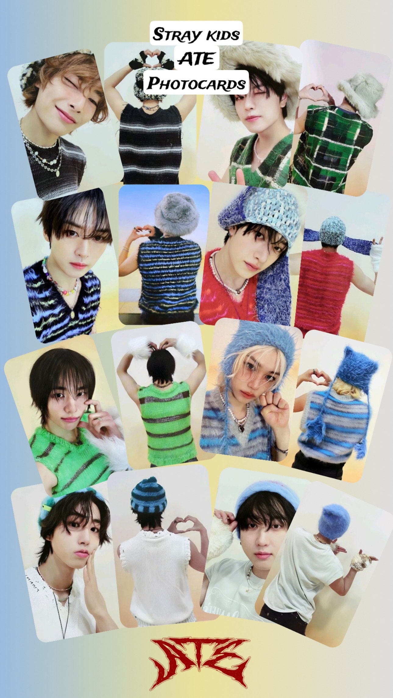 Stray Kids SKZ ATE Double Sided Photocard - Etsy
