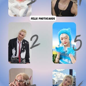 Ensemble de cartes photo SKZ Felix Stray Kids, images biaisées, k pop