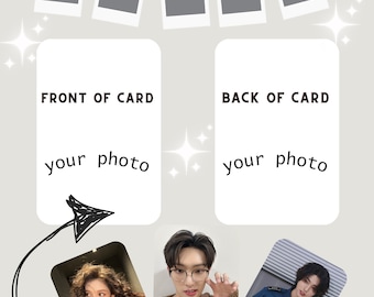 Custom photocards kpop / solos / group / actors etc | Stray Kids | Bts | Enhypen | Ateez | cosplay