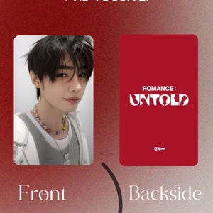 Enhypen Sunghoon Romance Carte photo inédite