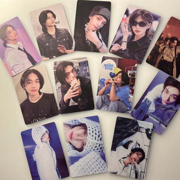 K pop Stray Kids hyunjin 樂 Rock Star Photocard PC/ Double Sided Hand/ Limited unofficial. Lalalala | lomo card