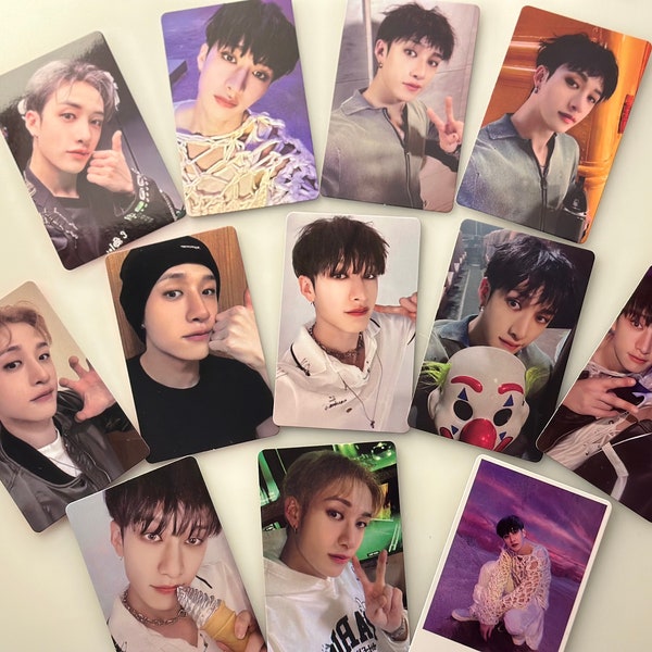 K pop Stray Kids 樂 Rock Star Photocard bangchan set PC/ Double Sided Hand/ exclusive unofficial. Lalalala