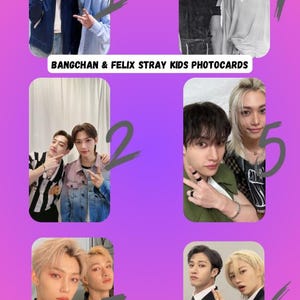BangChan & Felix Stray Kids SKZ Photocards Set, BangChan , Felix , Bias Pictures k pop