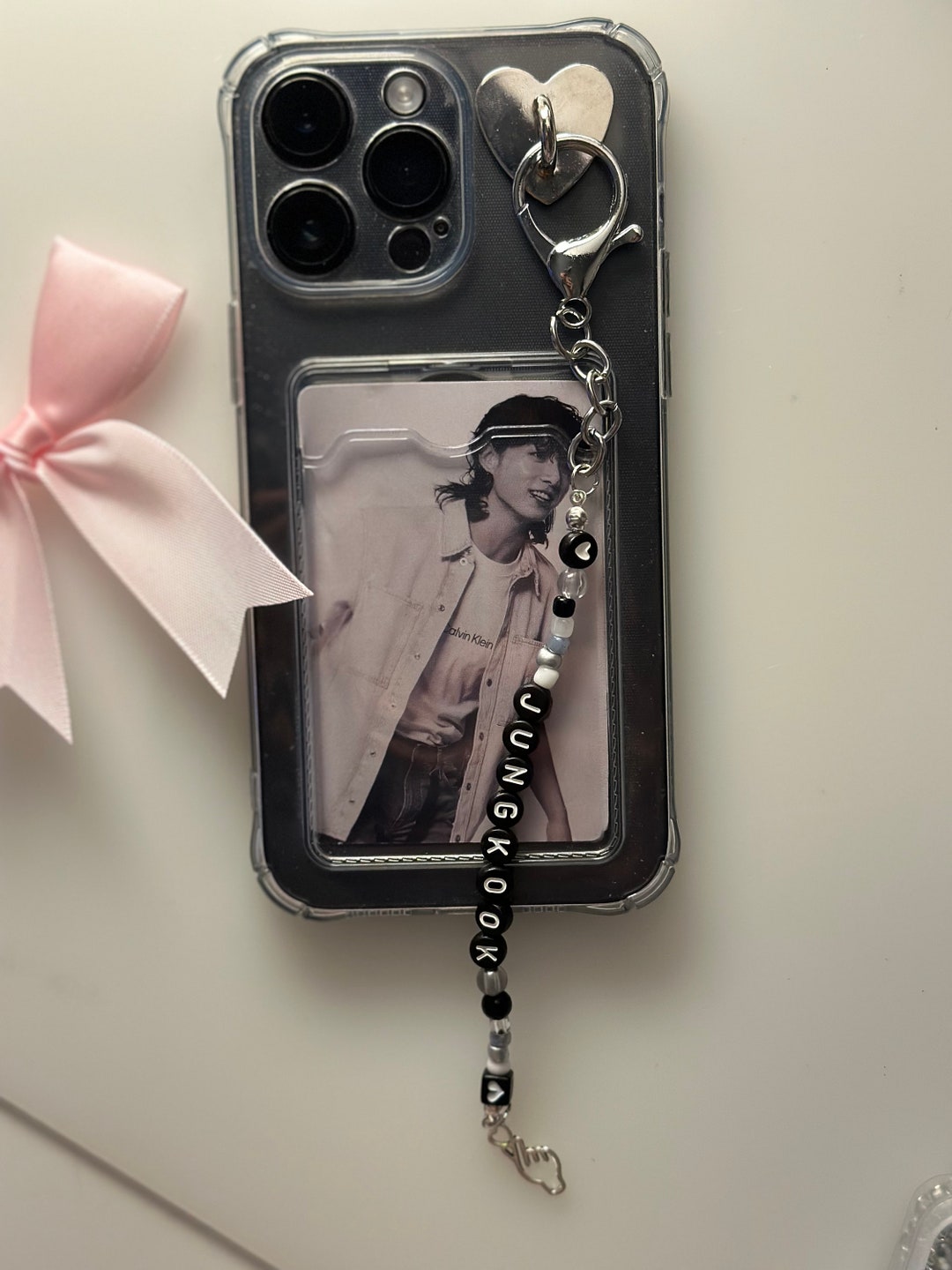 Cute K Pop Phone Charm Custom Phone Heart Hook Phone Strap Bts Stray