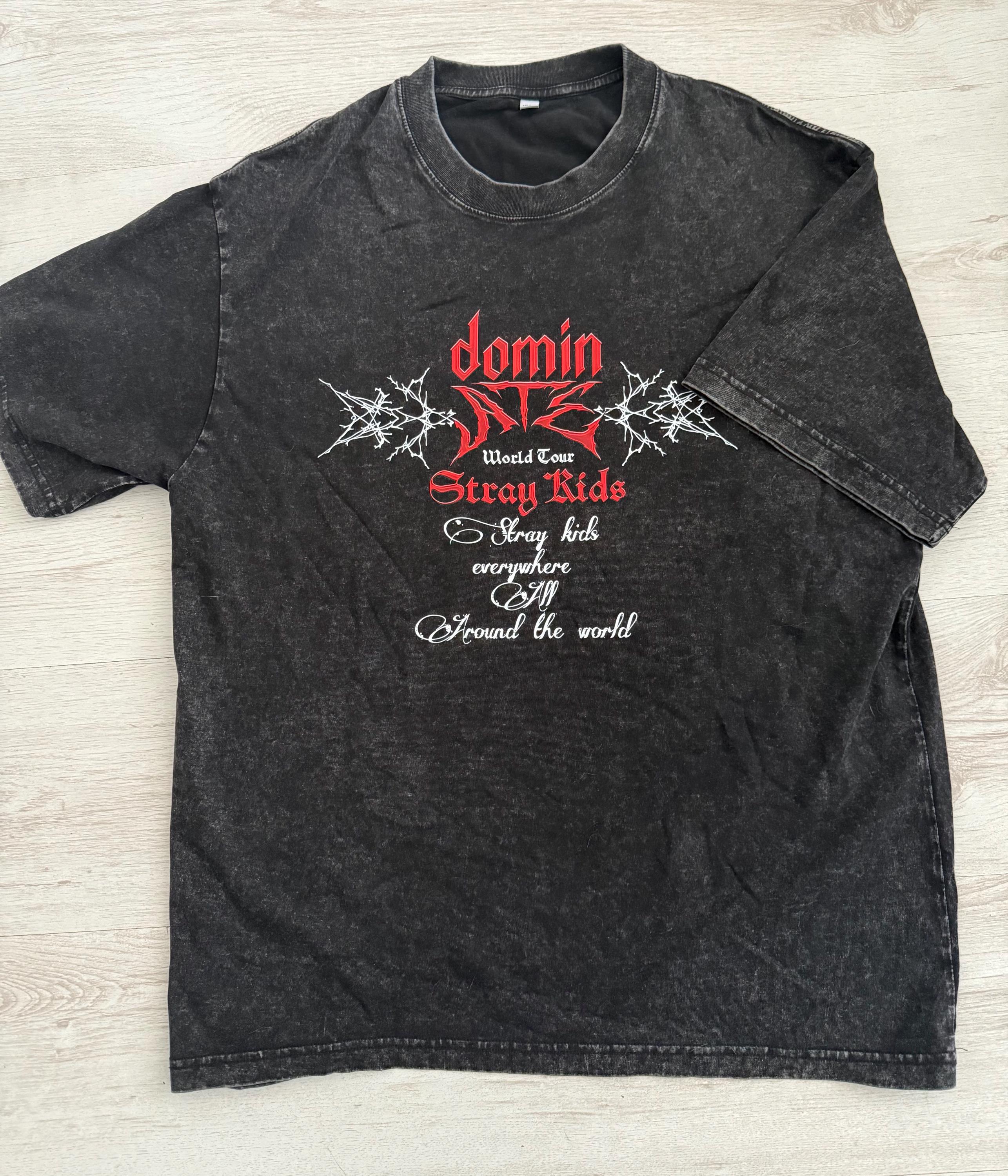 NCTCITY Stray Kids T-Shirt - Dominate Print Baumwolle Harajuku Style Schwarz