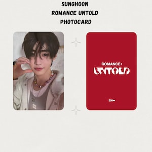 Enhypen Sunghoon Romance Carte photo inédite