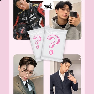 Bolsa de viés Ateez San mini surpresa/cartão de fotos misterioso