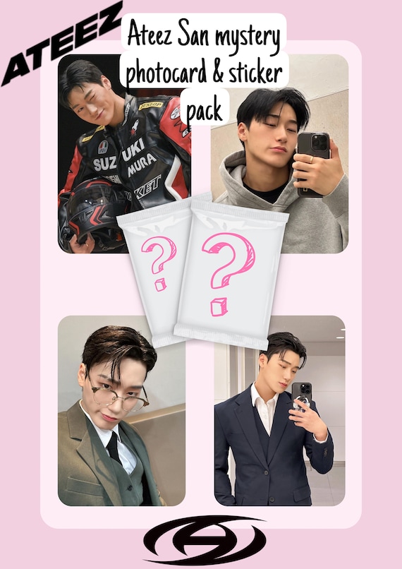 ATEEZ キャンパスボード Ateez San Mini Surprise/mystery Photocard Bias Bag - Etsy