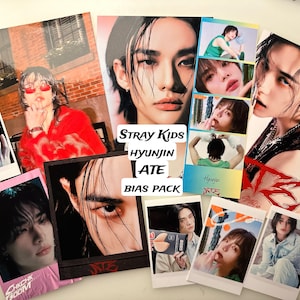 Confezione di pantaloni svasati Stray Kids SKZ ATE Hyunjin | sacchetto sbieco | foto | Polaroid