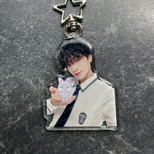 San Ateez Aniteez SANdeoki Porte-clés, paillettes k pop