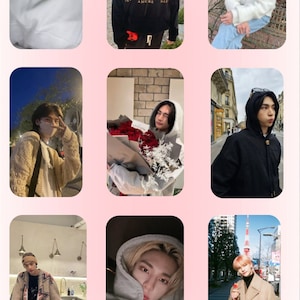 Ensemble de cartes photo Hyunjin Bias, créées par des fans de Stray Kids, cadeau idéal pour les amis de STAY, recto verso brillant