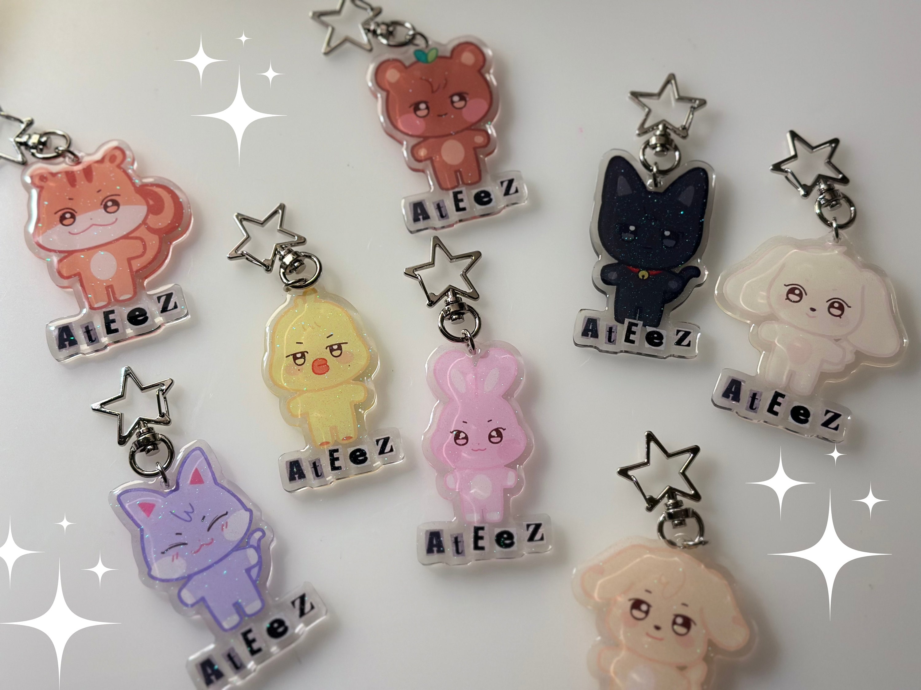 Ateez aniteez キャラクターキーホルダー K ポップ - Etsy 日本