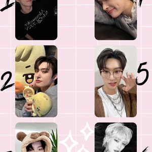 Ensemble de cartes photo Mingi Ateez, images biaisées, k pop