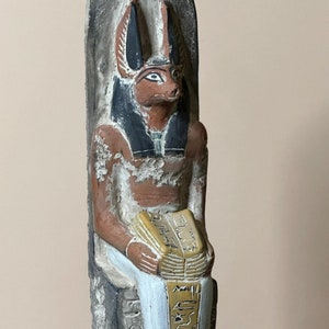 Egyptian Sculpture Anubis Antiques Statue, Handmade Stone Ancient Egypt Decor