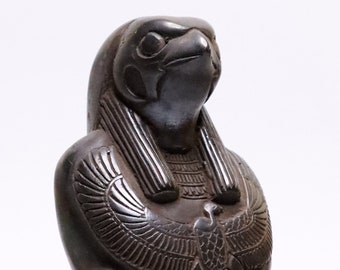 Egyptian Horus Falcon Ushabti Statue Gods Antique Ancient Egypt Pharaoh Hieroglyphs Handmade Stone