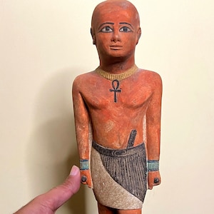 Egyptian Sculpture Imhotep Statue, Ancient Egypt Collectibles Handmade Stone Egyptian Mythology