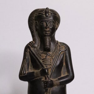 Egyptian Statue Khonsu God of the Moon Black Pharaonic Handmade Egypt Stone