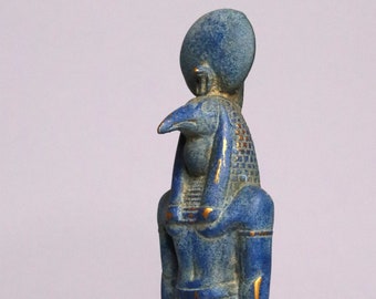 Ancient Egyptian Thoth God of Wisdom, Handmade Statue Sculpture Stone From Egypt