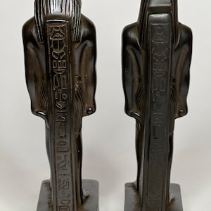 2 Egyptian Statue Anubis and Thoth Antique Ancient Egypt Gods Pharaoh ...