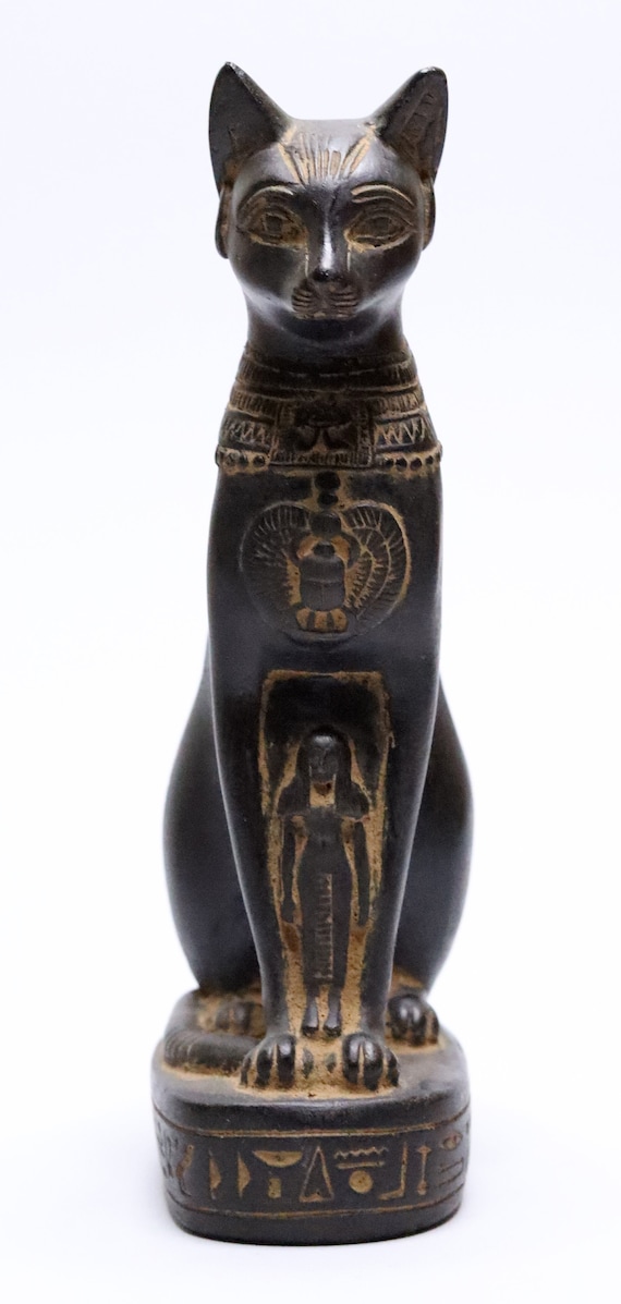 古代エジプト バステト女神 猫像 スカラベ ヒエログリフ 石風オブジェ 置物 古代エジプト バステト女神 猫像 スカラベ ヒエログリフ 石風オブジェ
