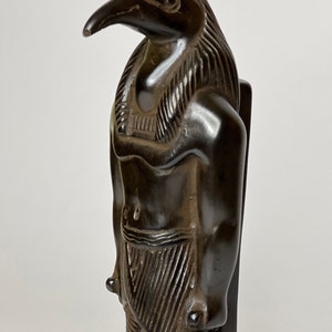 2 Egyptian Statue Anubis and Thoth, Ancient Egypt Gods Pharaoh Handmade Stone image 3